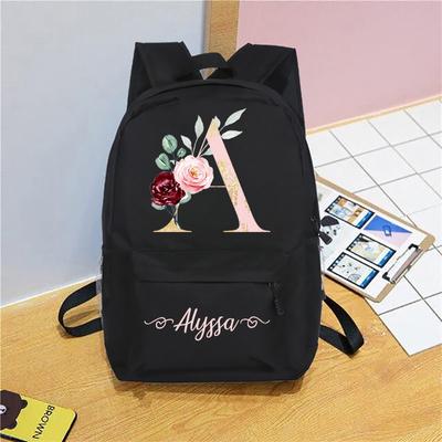 Personalised Custom Name with Initial Backpack with Girls Kids Children Pre Schoolbag Rucksack School Bag Backpack Child Gifts