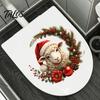 Cute Lamb Toilet Art Christmas Sheep Stickers, Self-Adhesive Lid Decals, Waterproof Holiday Seat Decor Xmas Bathroom for Tank Tile Home Decoration