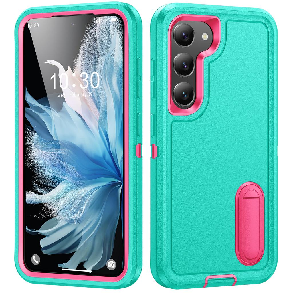Pc Silicone 2 In 1 Cell Phone Armor Case For Samsung Galaxy S23 Ultra 5g S23 Plus S 23 Stand Holder Protective Cover