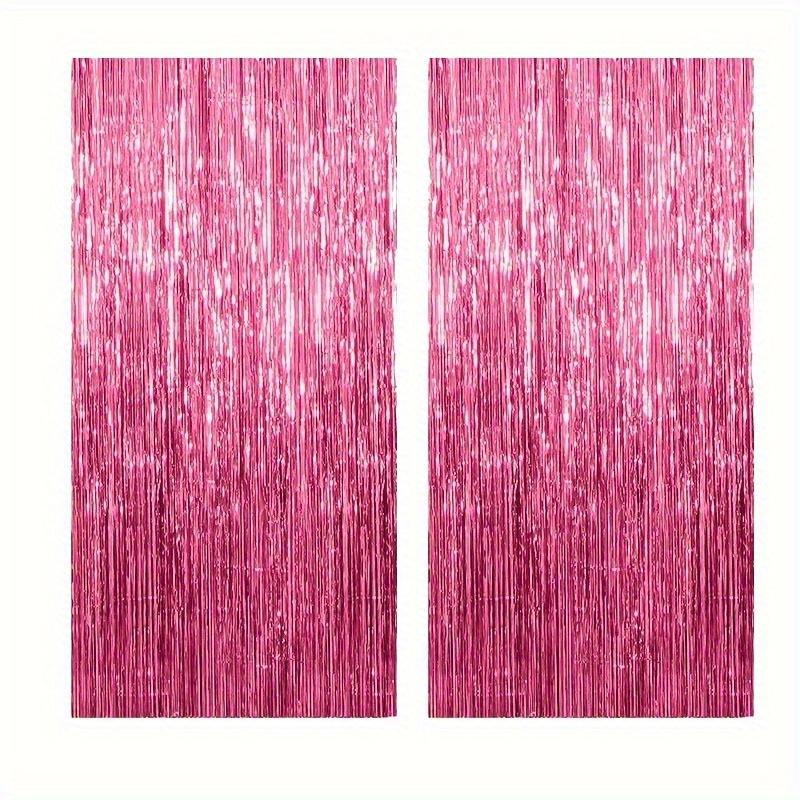 1/2/3pcs Pink Rain Curtain Sparkling Backdrop Party Background Decoration Photography Props Wedding Birthday Party Decorations