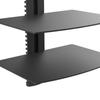 Floating Entertainment Center Shelf 2 Tier Strong Load Bearing Space Saving Wall Mount TV Shelf for Home