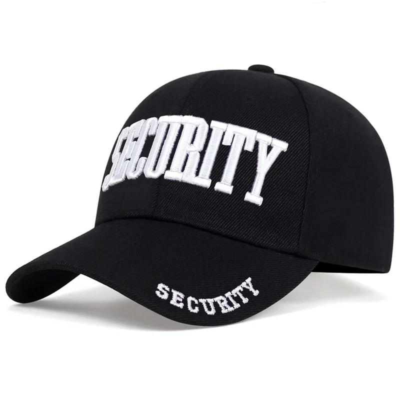 

Unisex Security Letter Embroidery Baseball Caps Outdoor Adjustable Spring And Autumn Casual Sunscreen Hat