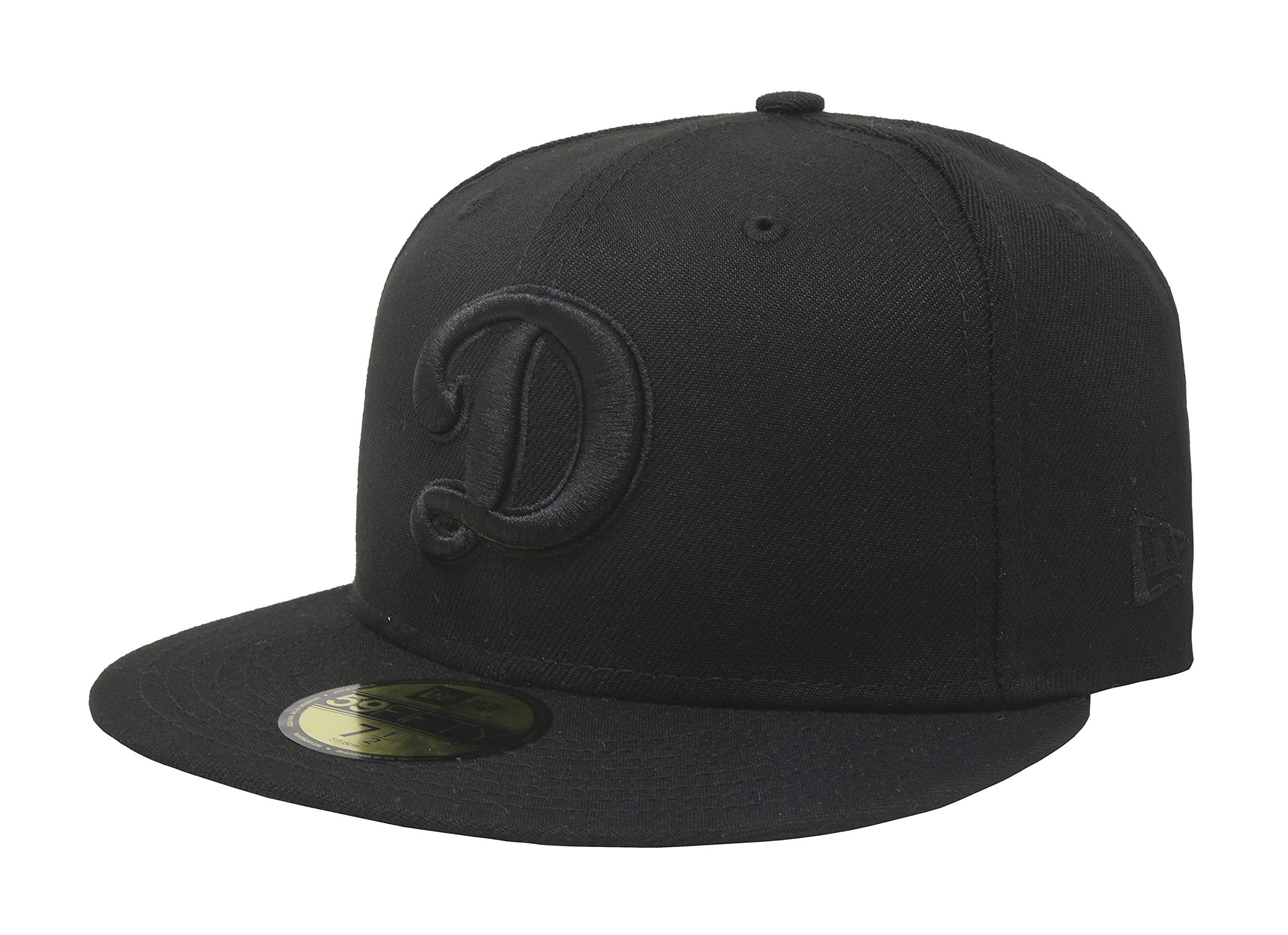 

New Era 59Fifty Hat MLB Basic Los Angeles Dodgers LA D Black Fitted Baseball Cap 7 Black