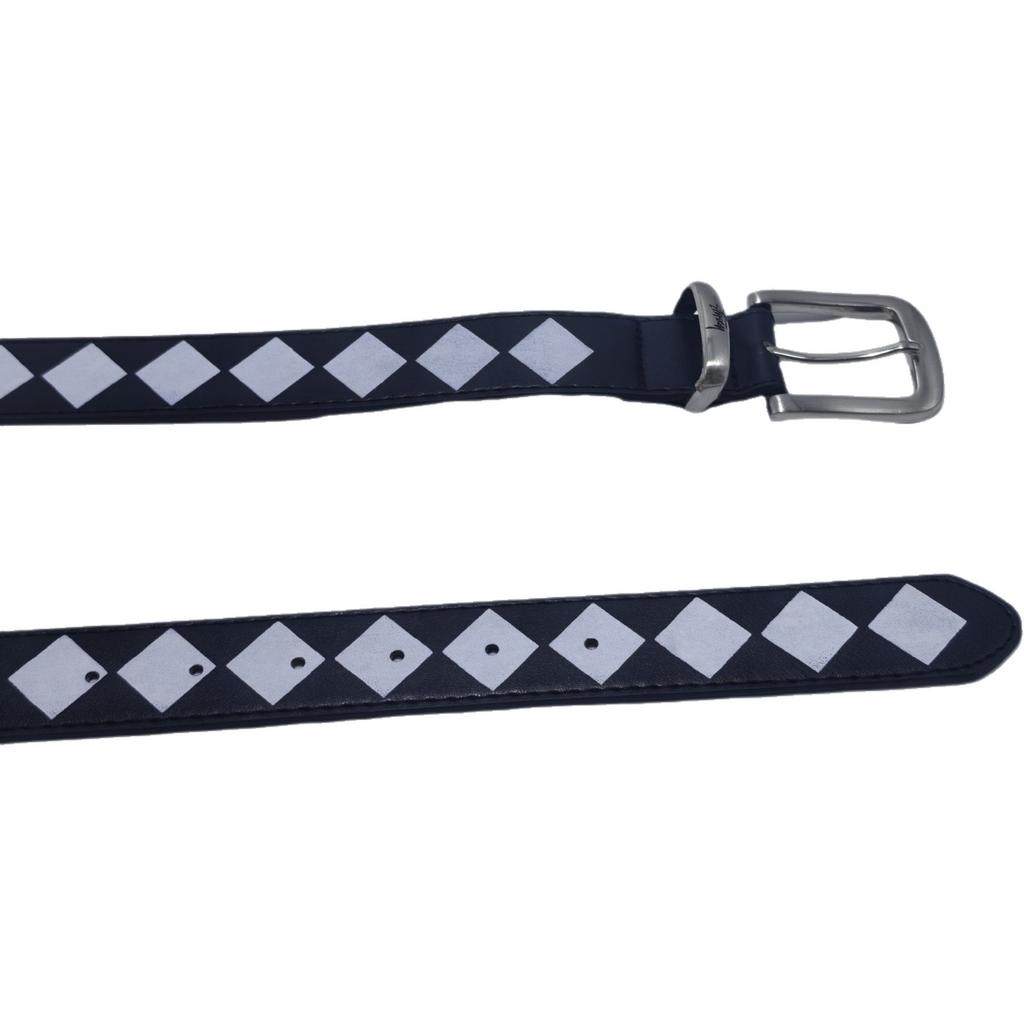 Ins Koreanischer Stuy Schachbrettgürtel Männlicher Trend Unisex PU-Ledergürtel Internet-Berühmtheit High Street