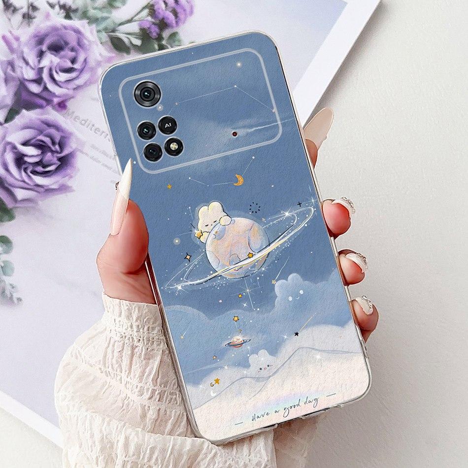 For Xiaomi Poco M4 Pro Elegant Floral Butterfly Phone Case For Xiaomi Poco M4 5G PocoM4 Pro 5G 4G Soft Silicone TPU Cases