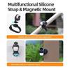 Flexible Action Camera Wristband with Magnetic Stand, 360 Degree Rotation Silicone Straps for GO 3 GO 3S Camera