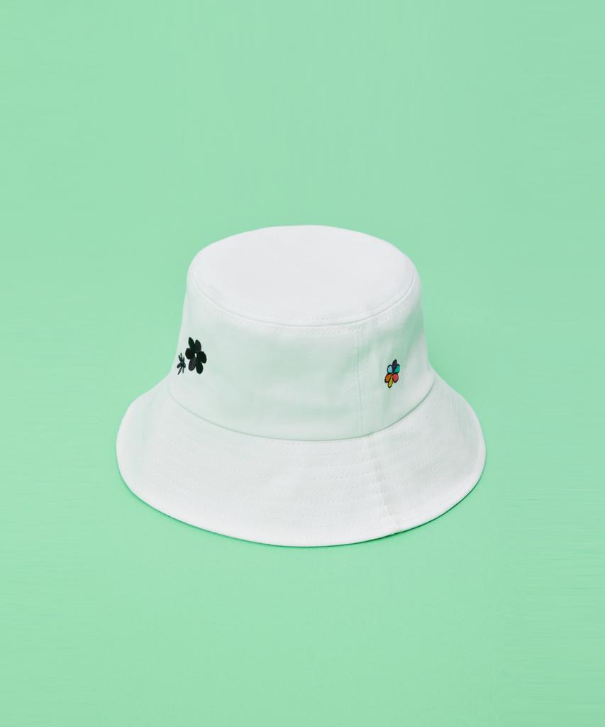 OWURA Multi Flower Logo Bucket Hat_White