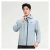 Li-Ning Running Series Logo Color-Block Packable Hooded Sports Jacket Men Jacket Mist-Blue AFDS365-3