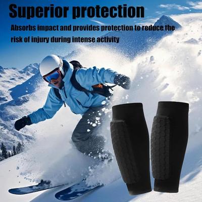 Ski Shin Guards Leg Protection Supplies Skiing Calf Compression Sleeve For Snowboarders Park Riders Beginners Professionals Ski