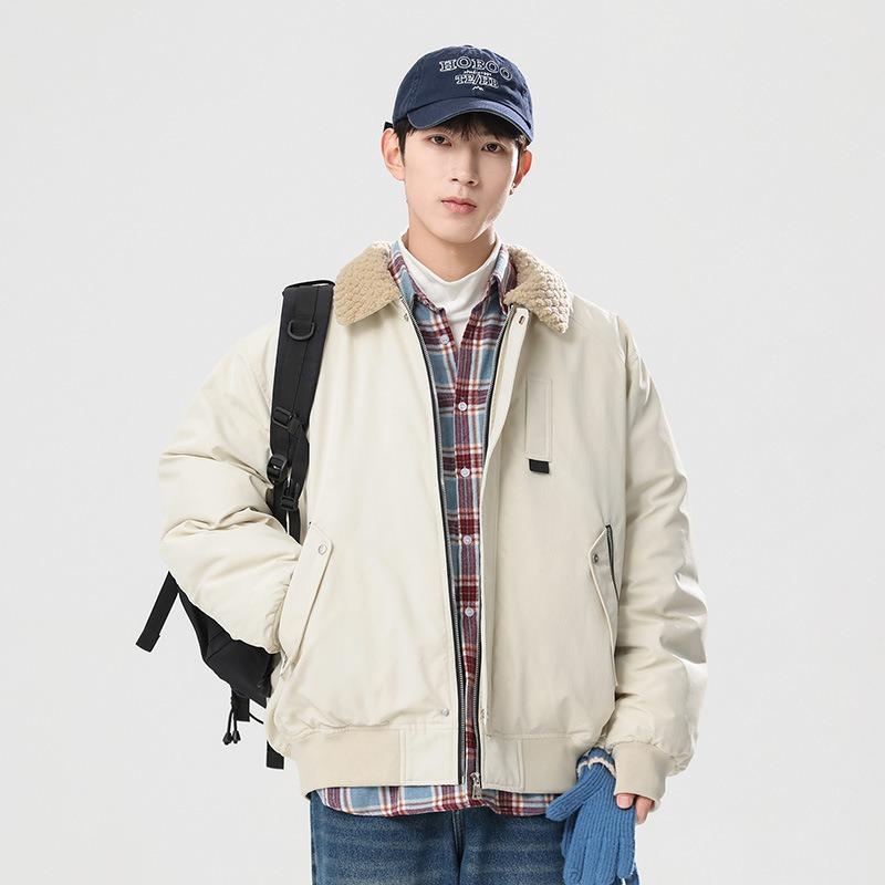 New Fur Collar Jacket Cotton-padded Clothes Baita Tide Brand Couple Loose Padded Warm Jacket Neutral Padded Jacket