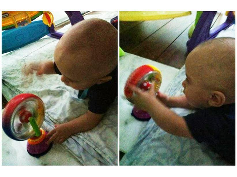 Tricolor Rotating Ferris Wheel Baby Rattle - Early Education Toy for Newborns