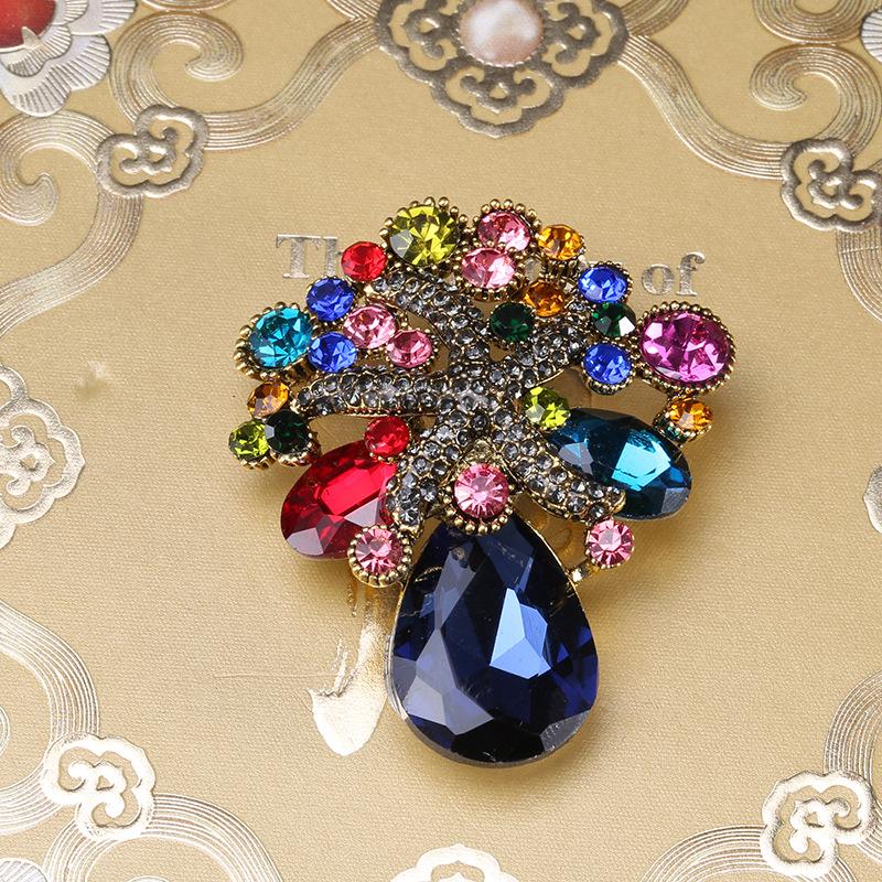 

Букет Кристалл Брошь, Высококачественные Аксессуары Для Одежды Брошь Булавка