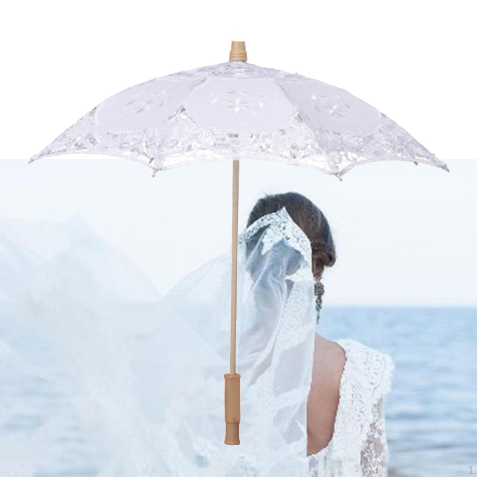 Кружевной зонт Декор Винтажный стиль Ручная работа Элегантный Романтичный Свадебный Для фото