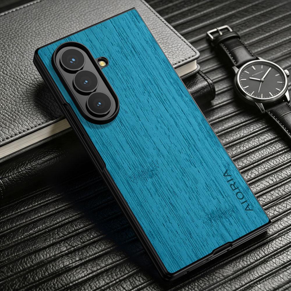 Custodia per Samsung Galaxy Z Fold 8 Ultra Z Fold8 Custodia in Pelle PU con Effetto Legno Naturale per Samsung Z Fold 8
