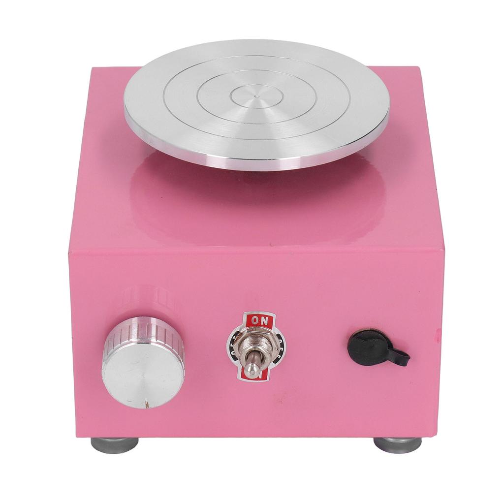 Mini Pottery Wheel Vivid Pink Stable Turntable Compact Size Basin Style Kids Pottery Wheel for Kid