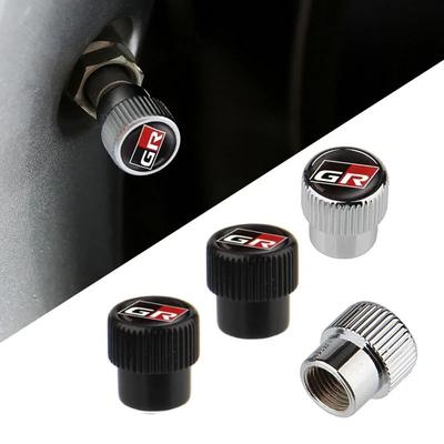 Dla GRSport Gazoo Racing 4 szt./zestaw Pokrywa rdzenia zaworu piasty koła ze stopu aluminium Dla GR C-HR RAV4 Mirai Avensis Prado