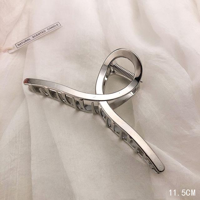 Ruoshui Woman Novelty Irregular Hairpins Punk Style Metal Silver Hair Claws Barrettes Women Hair Accessories Hair Clips Hairgrip