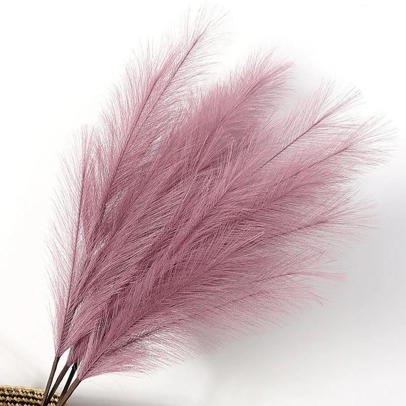 90/120CM 1Pcs Fluffy Pampas Grass Bouquet for Wedding Home Party Vase Decoration Boho Fake Plant Reed Flowers Arrangement