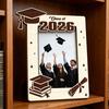 Graduation Photo Frame Class Picture Frame Tabletop of 2026 Wooden Standing Photo Display