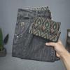 Spring-Summer Men's Slim Fit Printed Jeans – Douyin Trend Casual Straight Pants (Style 2268)