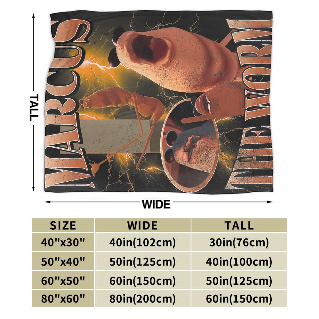 Soft Blanket Decorative Marcus The Worm Bedding Throws Flannel Bedspread For Bedroom Novelty Sofa Bed Cover
