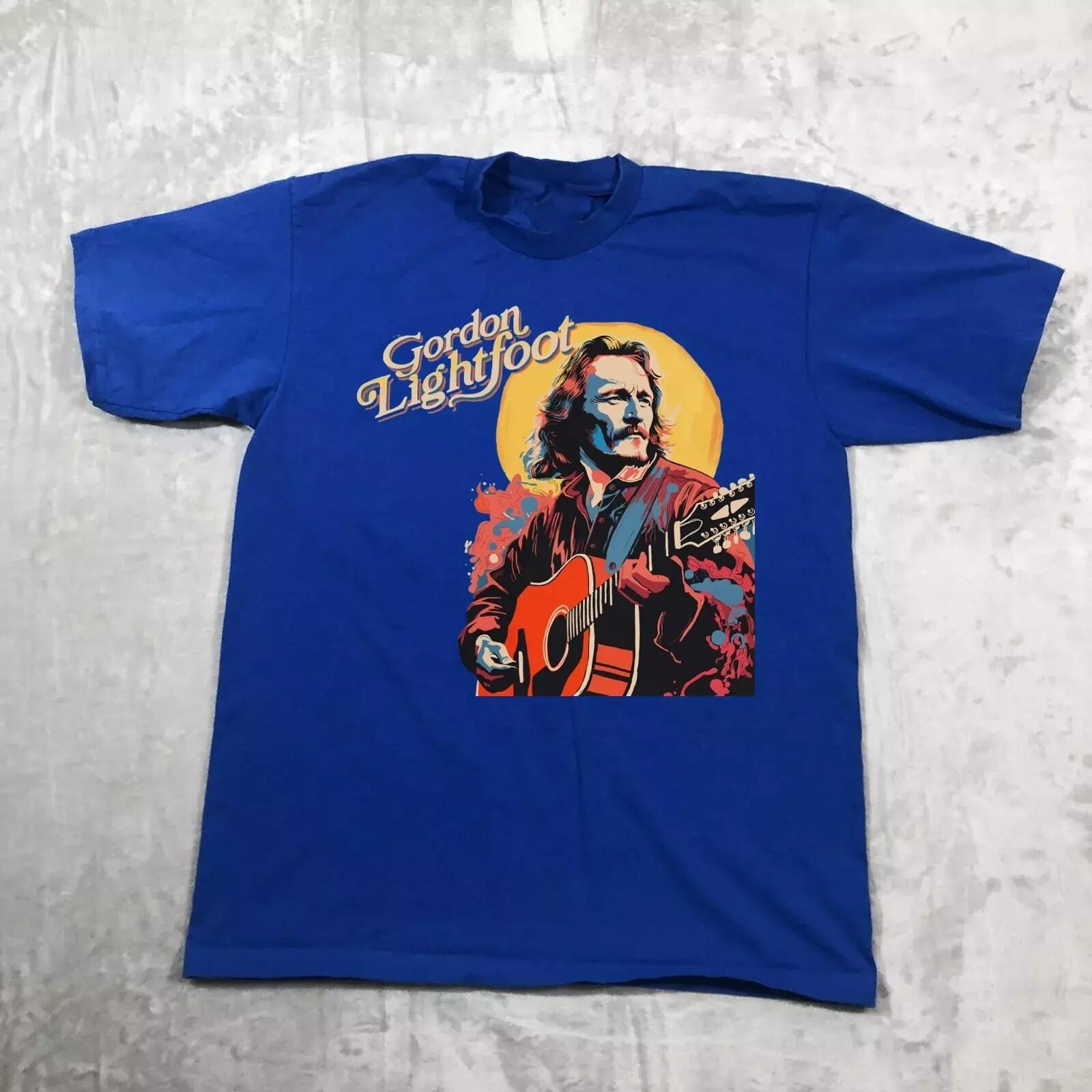 Gordon Lightfoot 2024 Blue Classic Unisex Cotton S-5XL T-Shirt S
