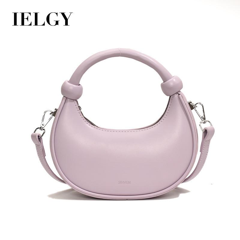 IELGY Korean Version Fashionable Hand-Carrying Crescent Bag Unique One-Shoulder Niche All-Match Messenger Bag