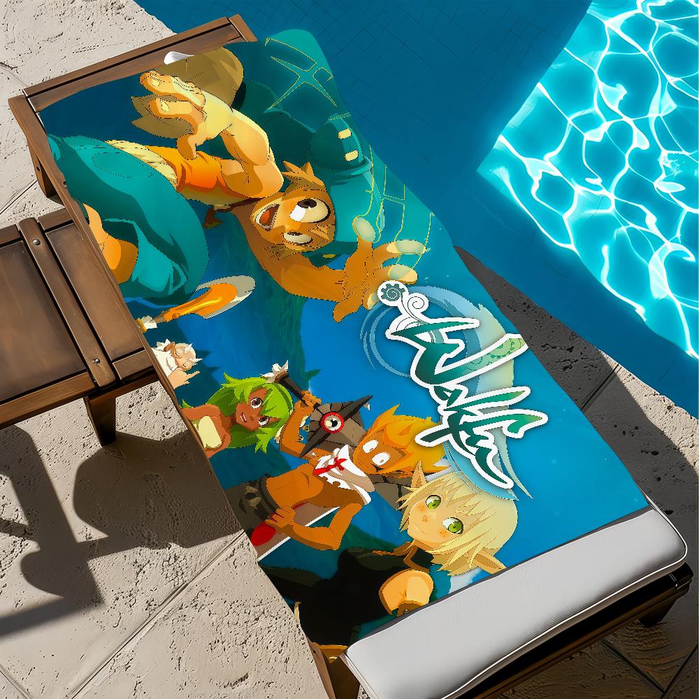 Game Cute Funny Art W-wakfu Vintage Towel Soft Beach Towels Trip Swim Pool Bathing Towel Gym Spa Home Decor Gift Holiday