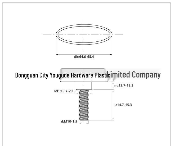 304 Stainless Steel T-Shaped Hand-Tightened Rubber-Coated M10 Screw Handle