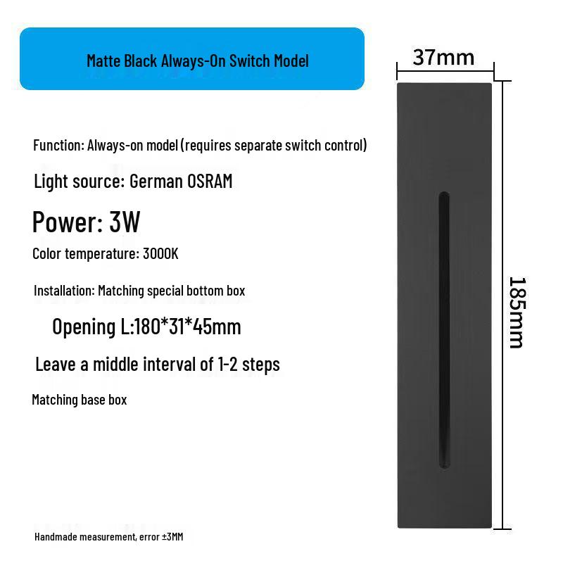 

Vertical Infrared Sensor Floor Light for Stairs