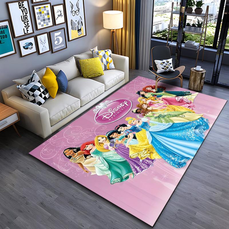 Beautiful Snow Princess Cartoon Carpets Bedroom Sofa Play Mats Rug Bedroom Decor Carpet Livingroom Rug Crawl Gift Rug Potdemiel