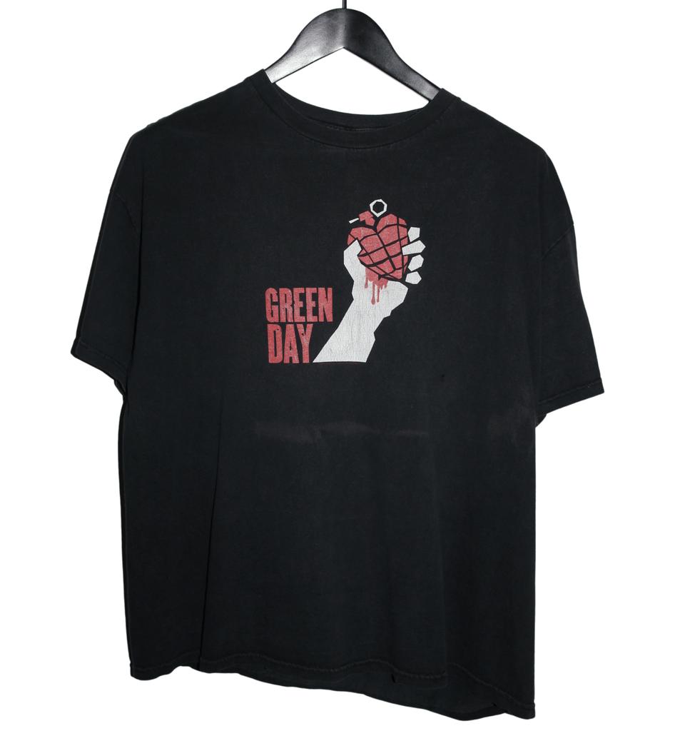 Green Day 2004 Idiot Tour Tričko Rock Retro Bavlněné Potisk Tričko Ležérní Volný Vrchol Sportovní oblečení Streetwear Kulatý Výstřih Vrchol Unisex