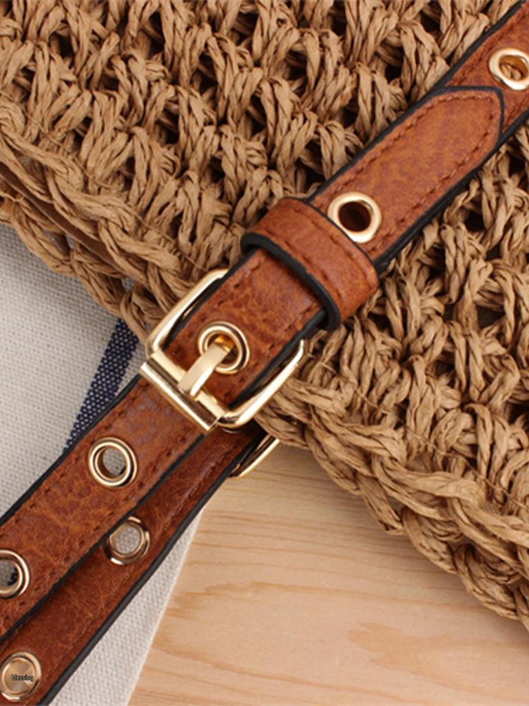 Phoenix Eye Single Shoulder Woven Crochet Tassel Beach Bag for Women