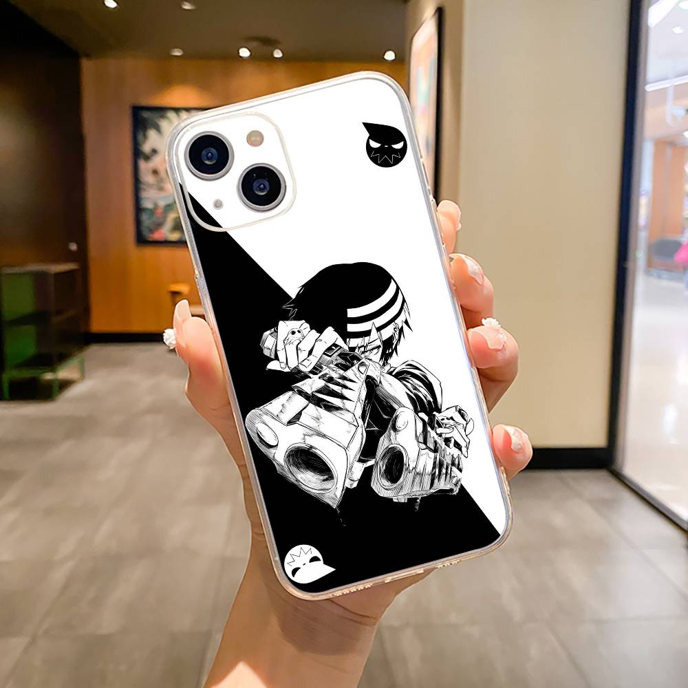 Anime-S-Soul -E-Eater Phone Case For iPhone17,16,15,14,13,12,Pro Max,16/15/14 Plus XS Soft Silicone Transparent Cover