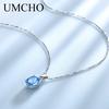 Umcho Genuine Pendants Necklaces for Women Gemstone Jewelry