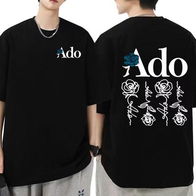 Ado Blue Rose 2025 World Tour Hibana T Shirts Men Women Fashion T-shirt Short-sleeved Aesthetic Trendy Casual Loose T-shirt Tops