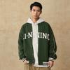 Li Ning Sports Lifestyle Series High Street American Vintage Comfortable Versatile Color Block Hoodie Unisex hoodie Seaweed-Green AWDUF67-1