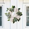 Charming Multicolor Hydrangea Green Leaf Wreath For Seasonal Decor Home