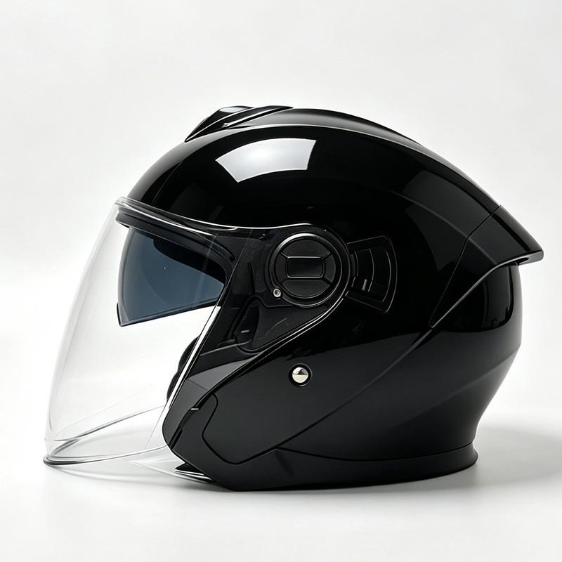 VOSS 3/4 Motorcycle Helmet Dual Visor Men Women Commuter Scooter All Season Plus Size