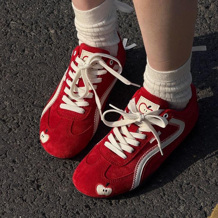 Red Apple Dexun Shoes Women's Autumn New Light Forrest Gump Shoes Versatile Sports and Leisure Board Shoes
