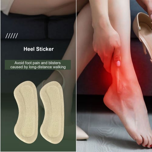 Heel Cup - JP Velvet Gel Heel Protector | Gel Heel Pads | Shoe Pads for Men with Shoes Too Big | Heel Stickers for Shoes | Improved Heel Pads for Shoe