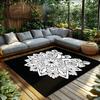 Modern Mandala Area Rug Non-Slip Floor Mat Home Decor Living Room Bedroom Carpet Abstract Pattern Bohemian Style Washable Indoor