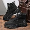 High Quanlity Leather Men Ankle Boots Winter Outdoor Casual Shoes No-slip High Top Work Boots Breathable Walking Hiking Shoes