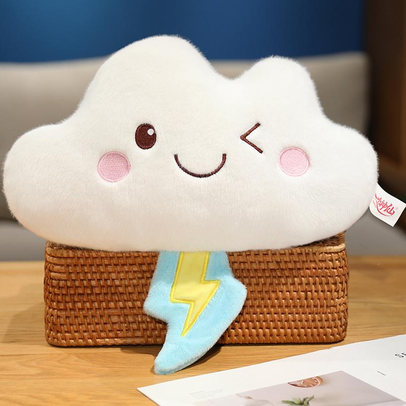 New Cartoon Weather Series Plush Toys Cute Sun Lightning Cloud Raining Pendant Doll Funny Weather Forecast Game Props Home Decor
