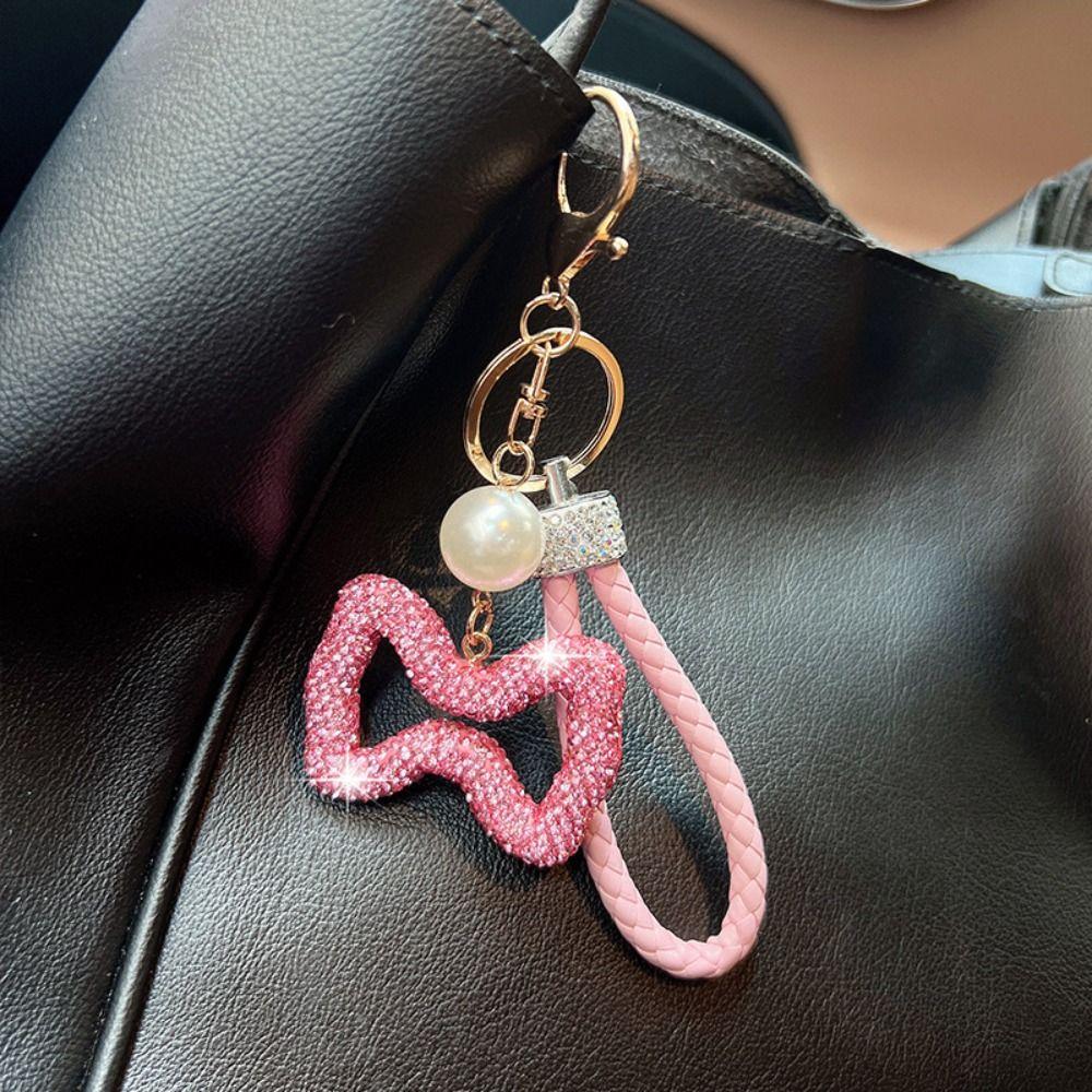 Hollow Out Design Leather Rope Keychain Simple Style Car Key Pendant  Personal Accessories