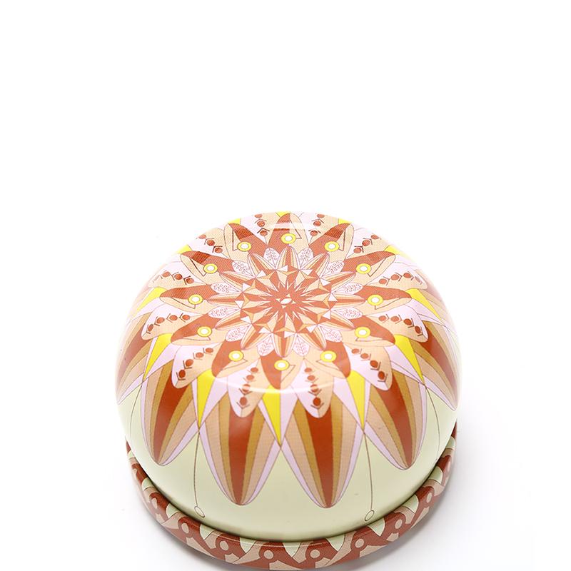 1Pcs Tinplate Candy Box Cookie Case Home Decor Festive Drum-Shaped Supplies