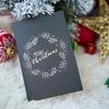 Muguang Black Exquisite Hot Stamping Creative Christmas Thank You Greeting Card with Envelope
