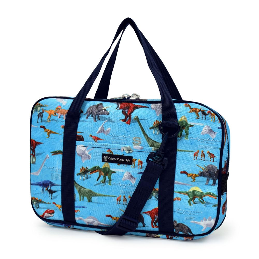 

COLORFUL CANDY STYLE Calligraphy and Lightweight Mesh Dinosaur World Elementary with Shoulder Set, Water-Repellent (Side Type), Design, Kuretake,