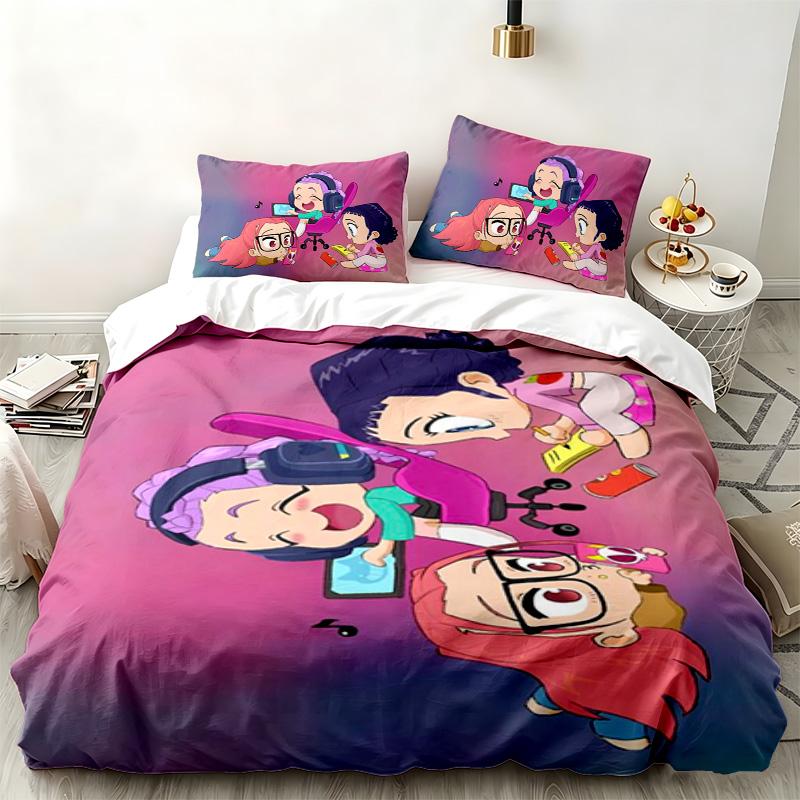 Kpop şeytan avcıları 3 parçalı set Yatak odası kullanımı için mükemmel Rahat nevresim takımı bir yorgan kılıfı ve iki yastık kılıfı içerir İdeal doğum günü veya Noel hediyesi