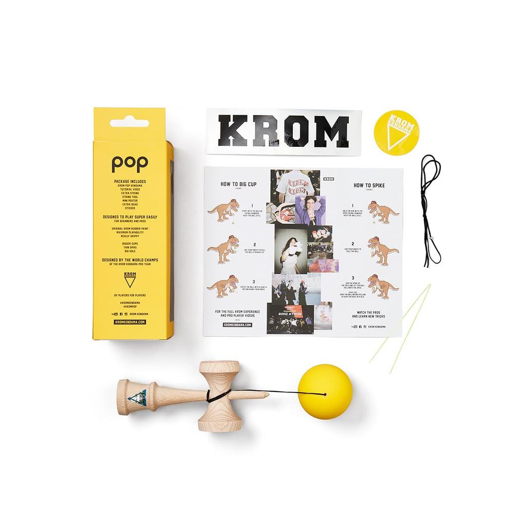 KROM Kendama KROM POP Chrome Pop 16cm Jaune